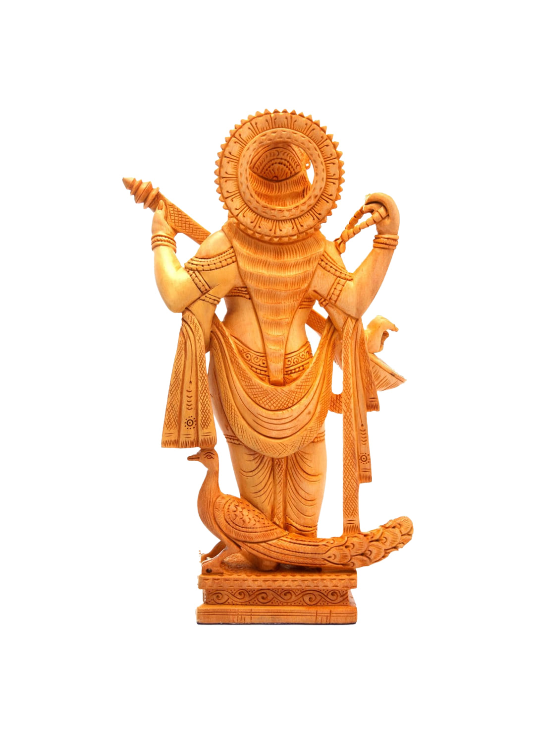 CraftVatika Wood Saraswati Idol Handmade - Image 2