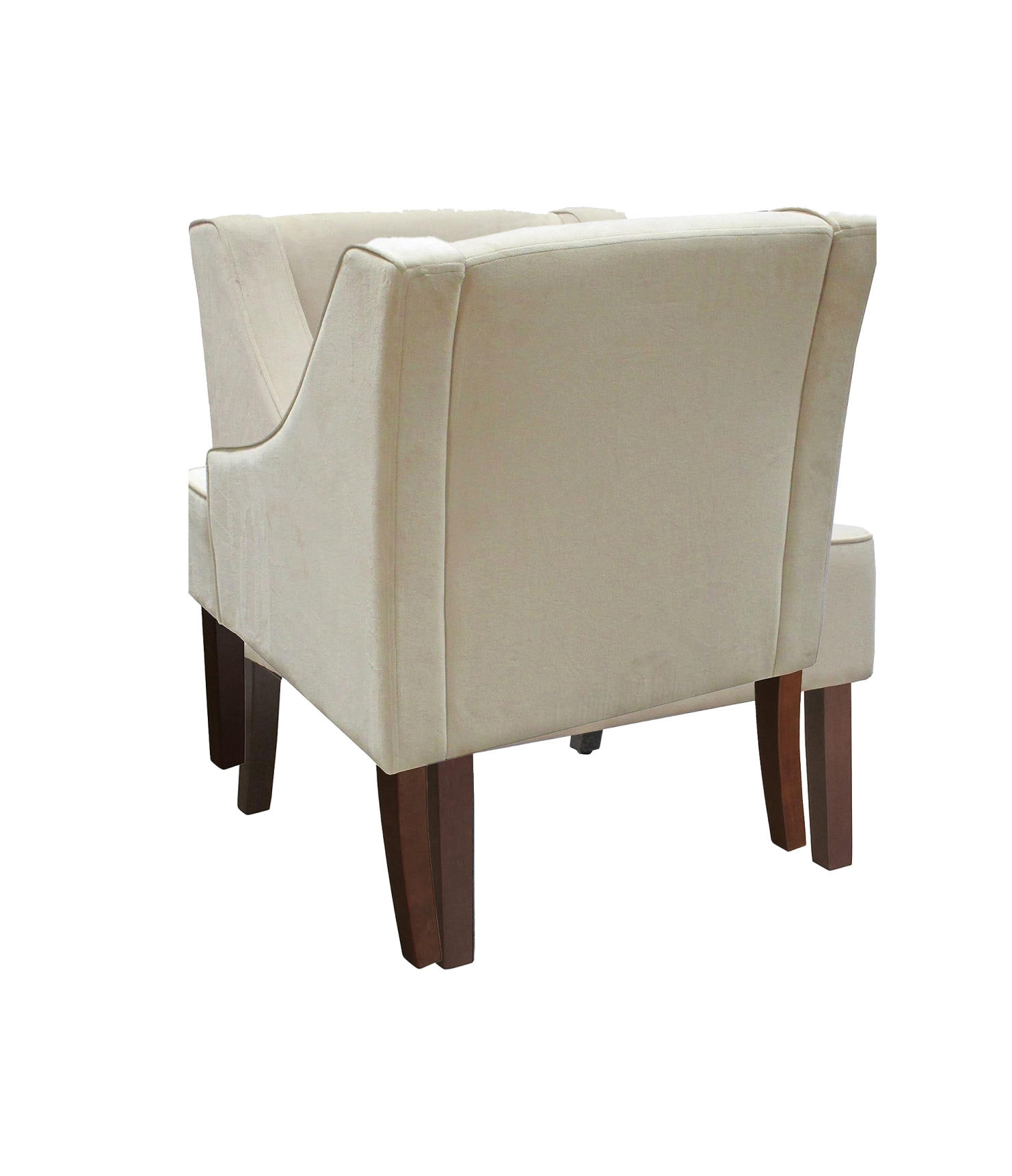 Swoop Arm Living-Room-Chairs, Cream Velvet - Image 3