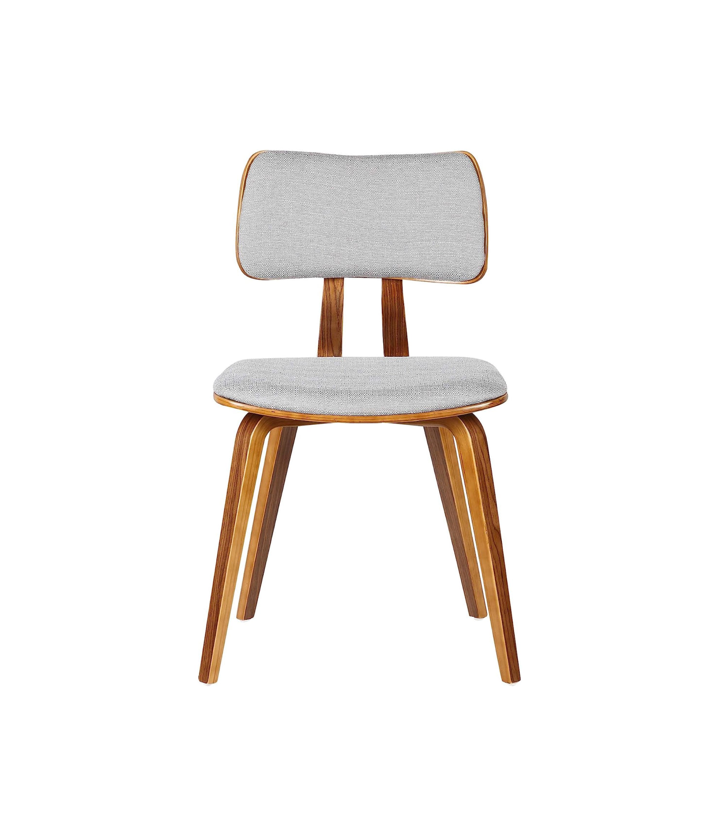 Jaguar Dining Chair in Grey Fabric and Walnut Wood - Image 3