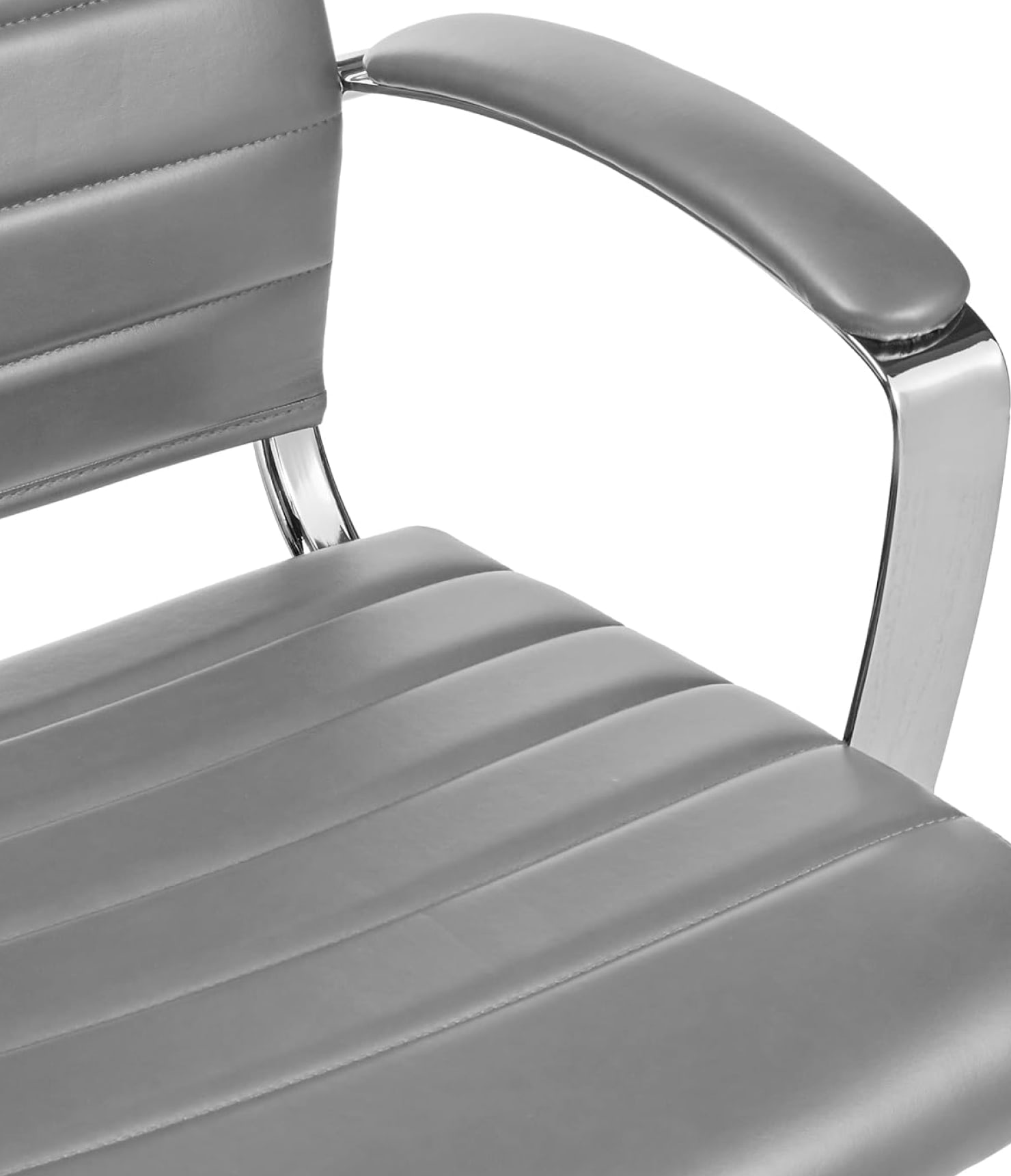 High-Back Executive Swivel Office Desk Chair with Ribbed Puresoft Upholstery - Image 3