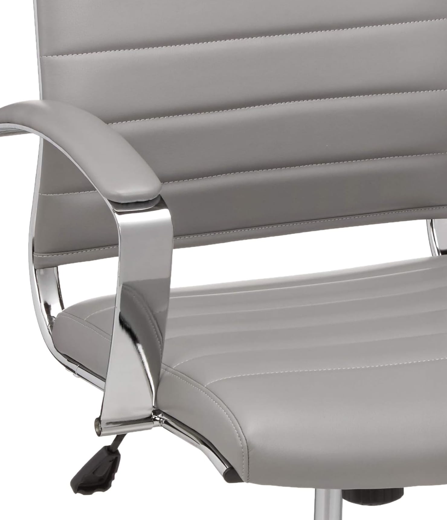 High-Back Executive Swivel Office Desk Chair with Ribbed Puresoft Upholstery - Image 4