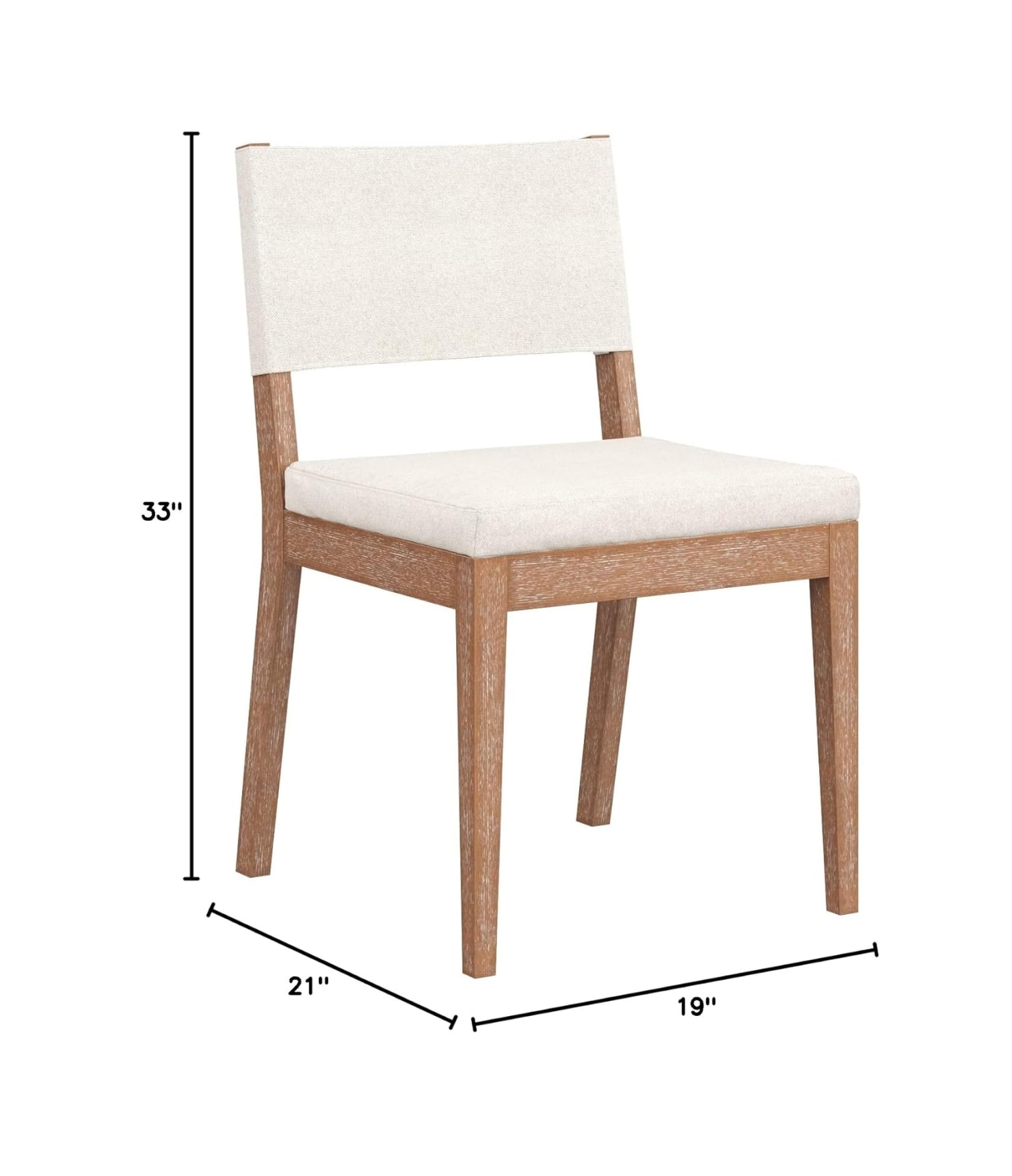 Modern Upholstered Dining Chair with Solid Rubberwood Legs - Image 3
