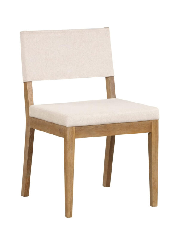 Modern Upholstered Dining Chair with Solid Rubberwood Legs