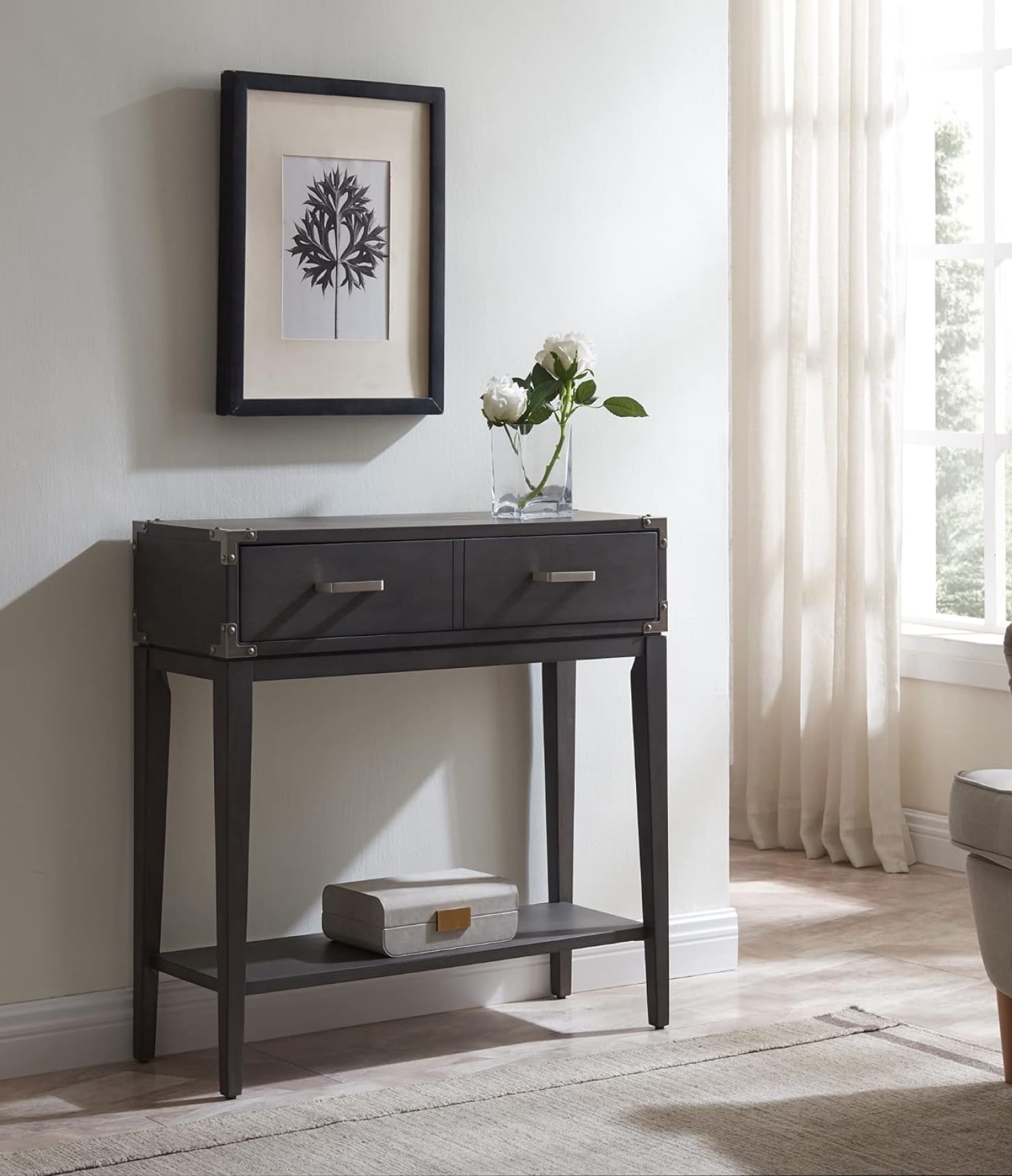 Leick Home Beckett Industrial Console Table, Gray - Image 5