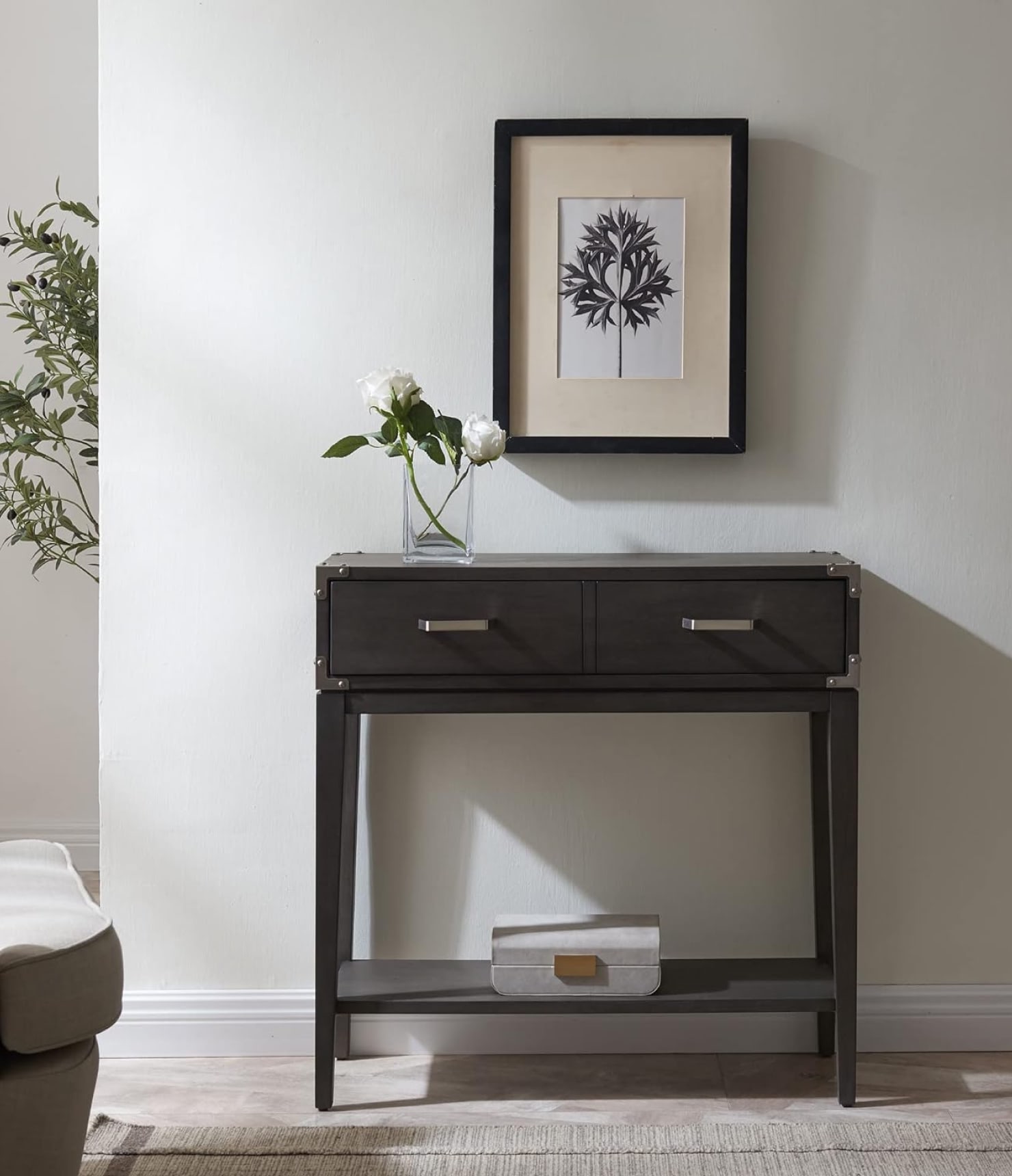 Leick Home Beckett Industrial Console Table, Gray - Image 2