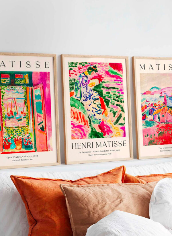 Wall Art Set of 3,Matisse Print,Flower Market Poster,Yayoi Kusama Print Set